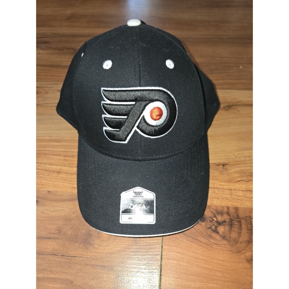 Philadelphia Flyers ’47 MVP Hat Black White NHL Adjustable NWT OSFA S33